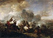 Pieter Wouwerman Skirmish of Horsemen between Orientals and Imperials oil on canvas